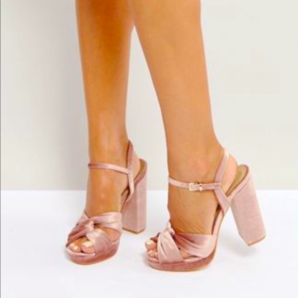 Truffle Collection Soft Knot Front Platform Velvet